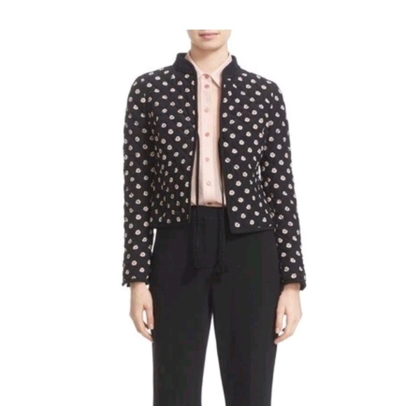 kate spade Jackets & Blazers - KATE SPADE NEW YORK DITZY FLORAL SILK QUILTED JACKET SIZE 2